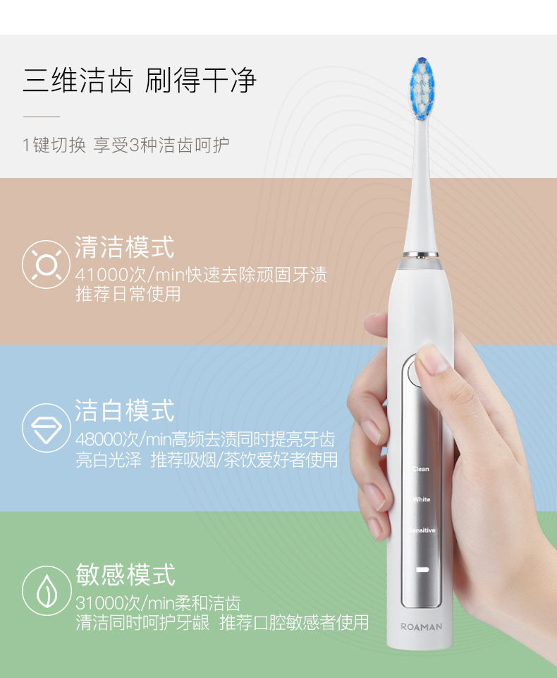 罗曼st051家用电动牙刷